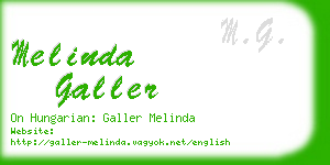 melinda galler business card